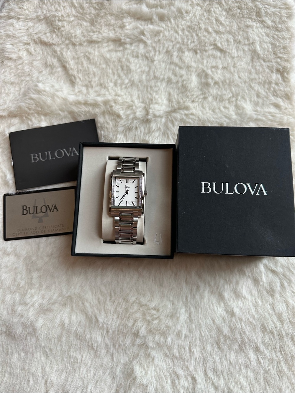 Brand New Men’s Bulova Diamond Silver Watch